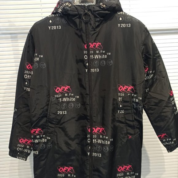 off white hooded jacket